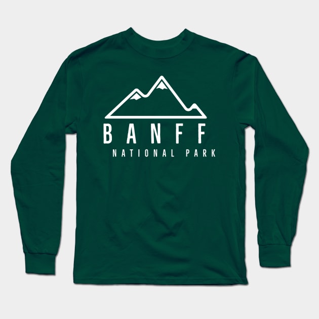 Banff National Park - Simple Graphic Long Sleeve T-Shirt by loudestkitten